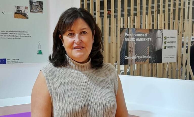Susana Navarro, alcaldesa de Bellús, esta semana en la Ecofira.