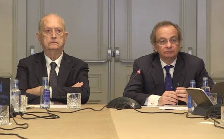 El presidente de Colonial, Juan José Bruguera, y el consejero delegado, Pere Viñolas. Foto: EUROPA PRESS