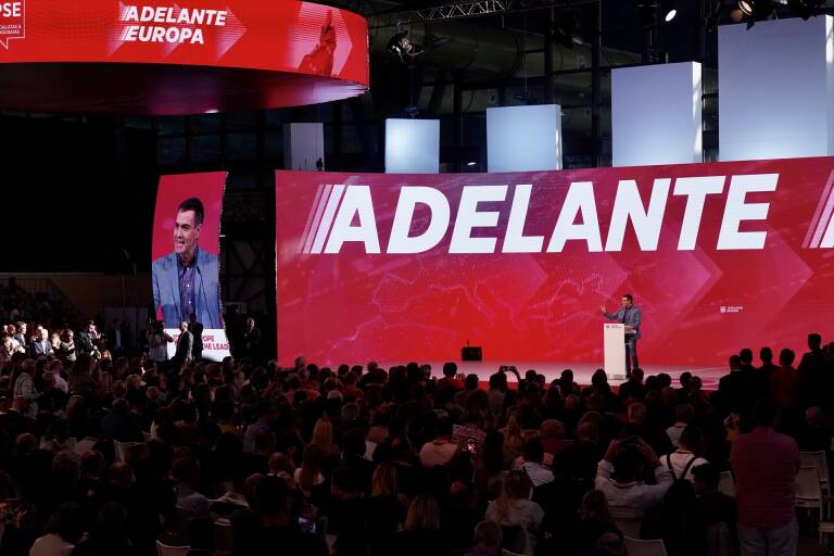 Pedro Sánchez durante el Congreso del Partido Socialista Europeo. Foto: ÁLEX ZEA/EP