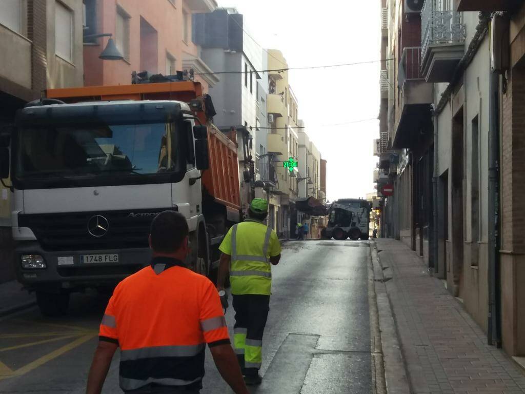 Obras en las calles de Riba-roja. Foto: Ajuntament de Riba-roja