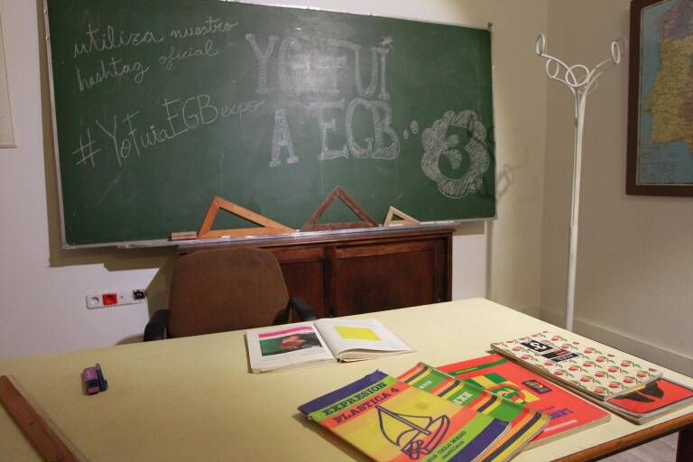 Presentación de la exposición 'Yo fui a EGB', en 2015. Foto: MARTA FERNÁNDEZ/EP