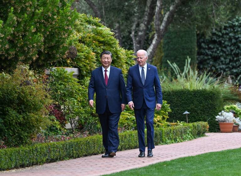 El presidente Xi y el presidente Biden. Foto: RAO AIMIN/XINHUA NEWS/CONTACTOPHOTO