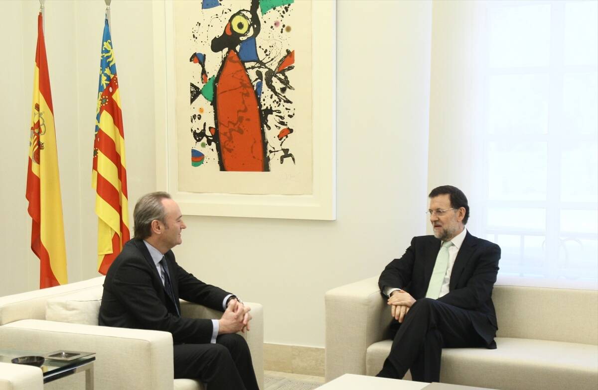 Alberto Fabra y Mariano Rajoy, en 2012. Foto: EDUARDO PARRA/EP