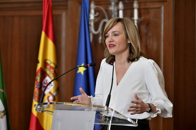 La ministra de Educación, Pilar Alegría. Foto: JUAN DE DIOS ORTIZ/EP
