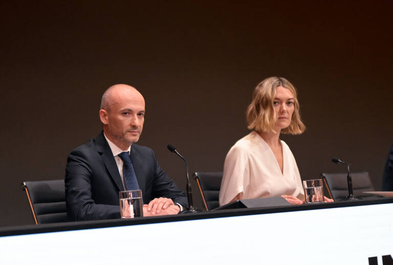 l consejero delegado de Inditex, Óscar García Maceiras, y la presidenta de Inditex, Marta Ortega. Foto: M. DYLAN/EP
