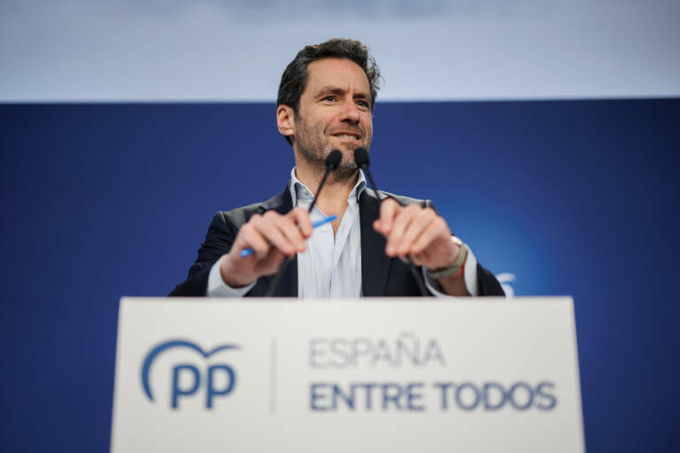 El portavoz del comité de campaña del PP, Borja Sémper. Foto: ALEJANDRO MARTÍNEZ VÉLEZ/EP