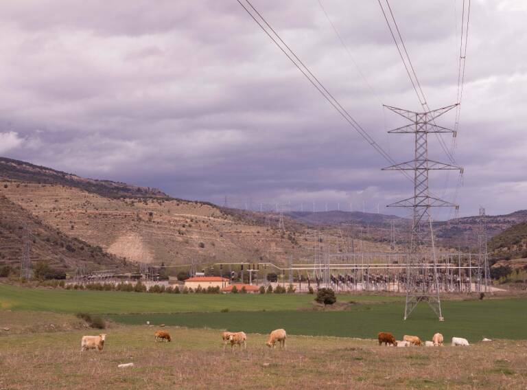  Vista de la subestación eléctrica de Morella, comúnmente llamada de Fraiximeno