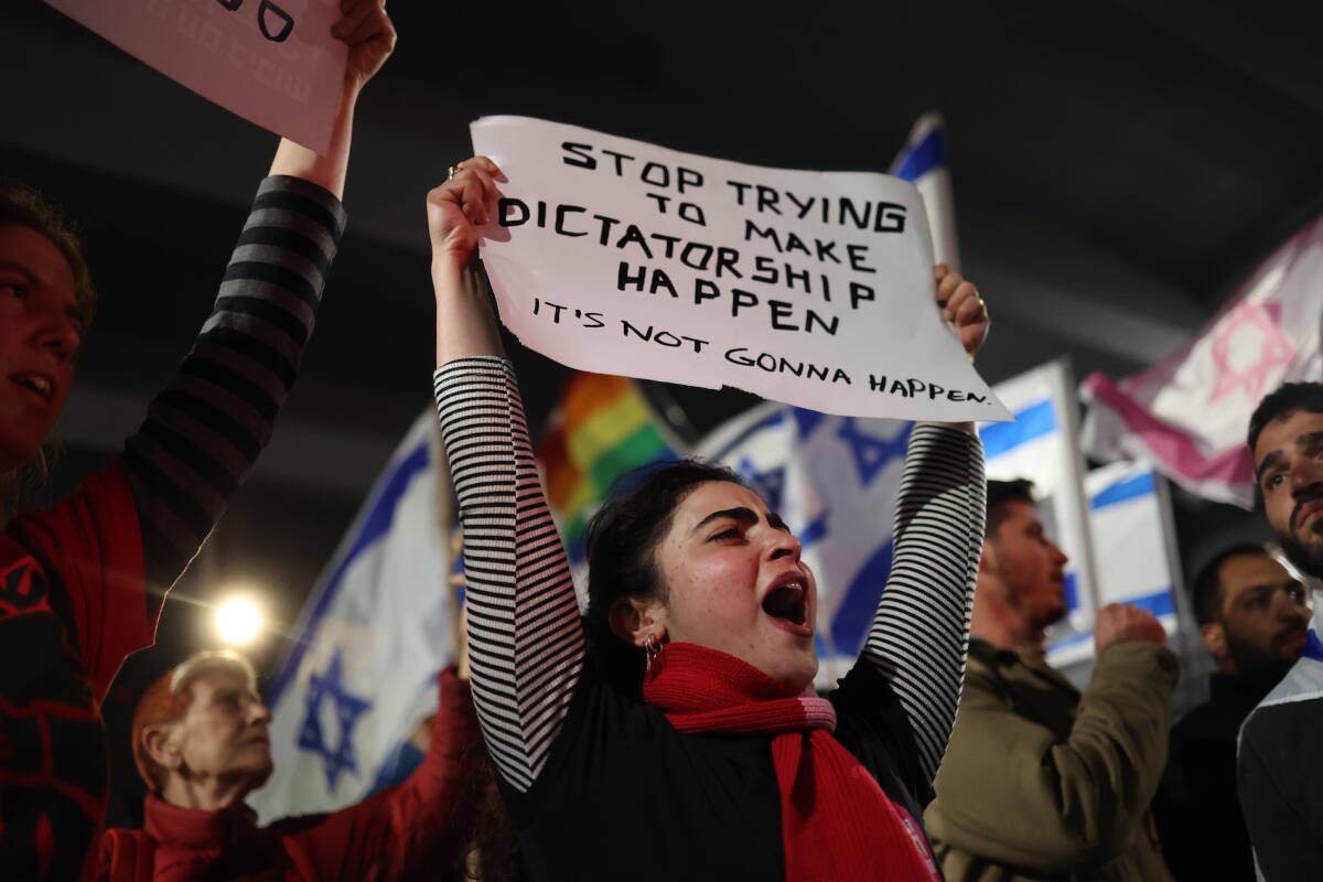 Protesta contra las reformas, en Tel Aviv. Foto: ILLIA YEFIMOVICH/DPA/EP