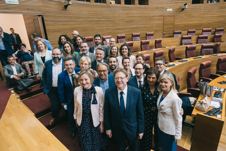Puig junto a los diputados electos en 2019. Foto: KIKE TABERNER