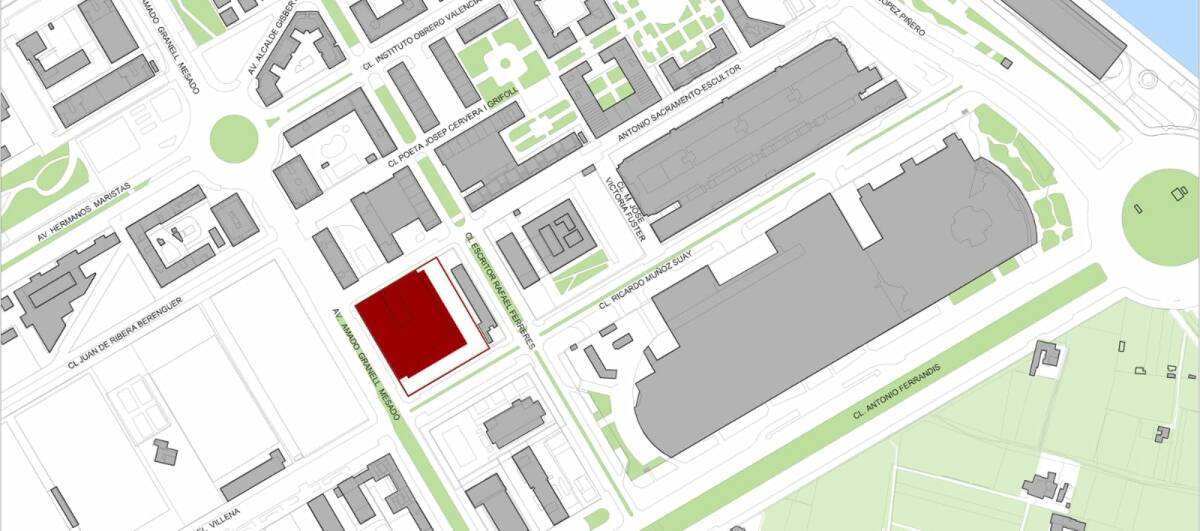 Plano de la calle en la que se ubicará el edificio. Foto: GVA