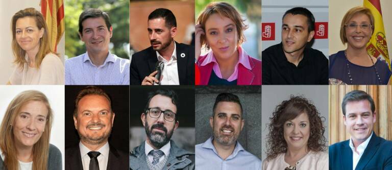 Los 12 dirigentes propuestos para la Diputación de Valencia. Foto: VP