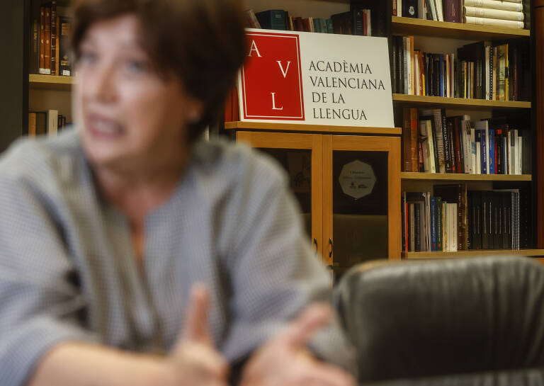 La presidenta de la Academia Valenciana de la Lengua, Verónica Cantó. Foto: ROBER SOLSONA/EP