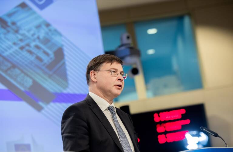 El vicepresidente económico de la CE, Valdis Dombrovskis. Foto: JENNIFER JACQUEMART/EUROPEAN COM/DPA