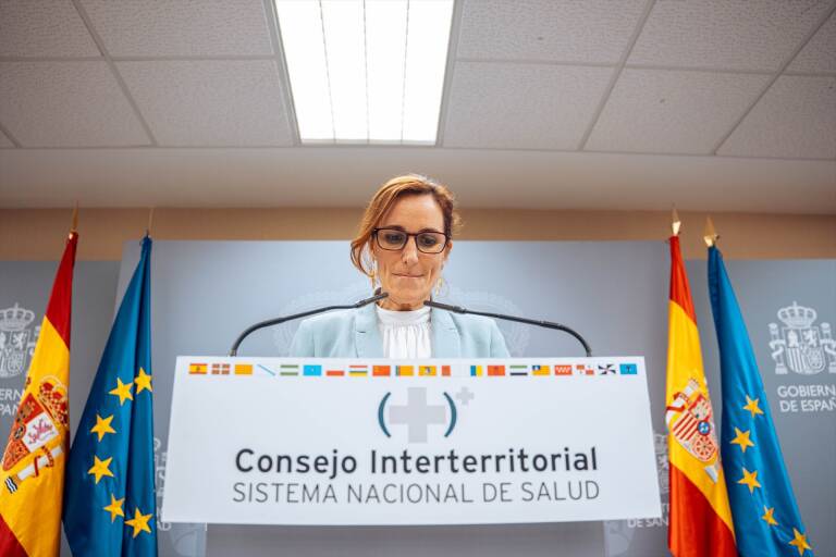 La ministra de Sanidad, Mónica García. Foto: GABRIEL LUENGAS/EP