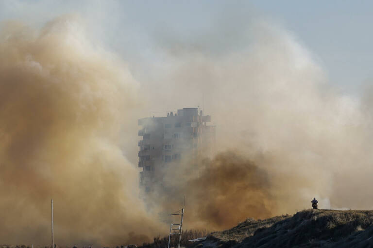 Imagen del último incendio acontecido en El Saler. Foto: ANA ESCOBAR/EFE