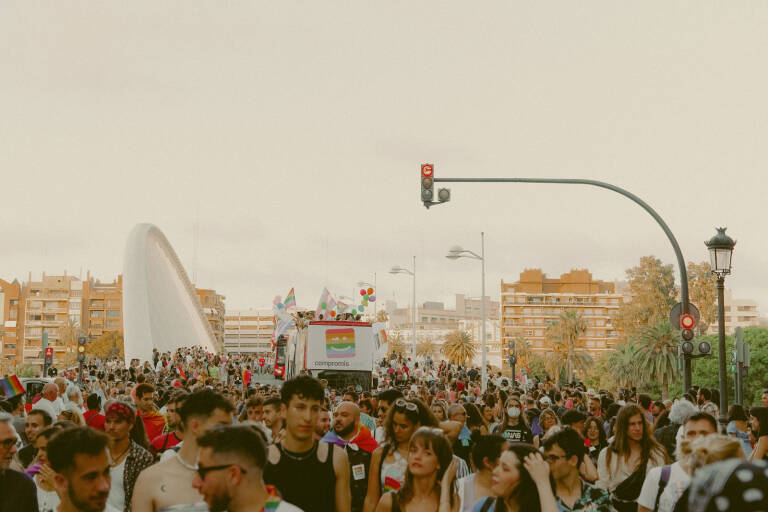 Joves PV a la Manifestació de l'Orgull a València. Foto: JOVES PV