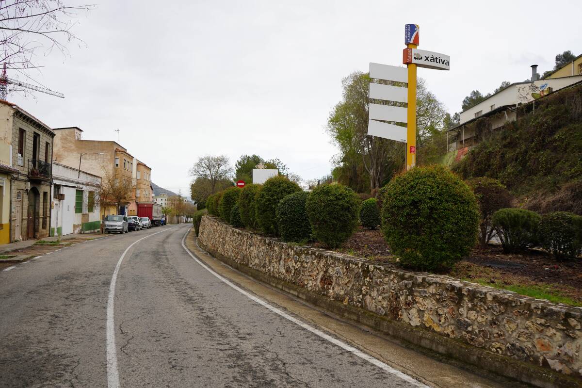 Carretera de acceso a Xàtiva. Foto: Ajuntament de Xàtiva