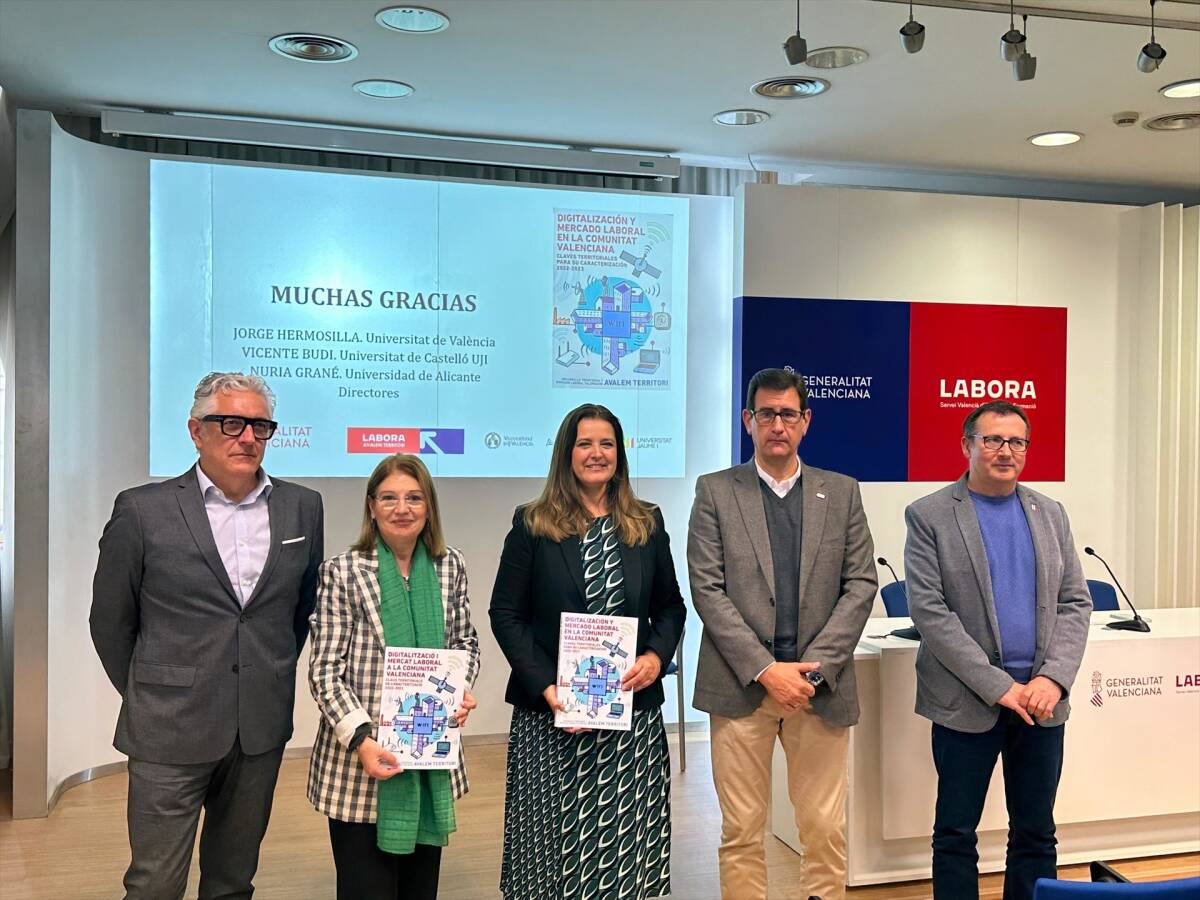 Presentación del informe 'Digitalización y mercado laboral en la Comunitat Valenciana', elaborado por las UV, la UA y la UJI