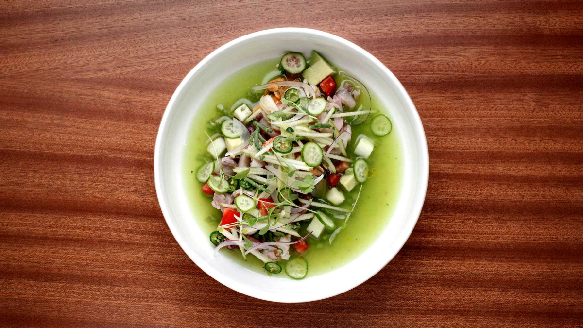 Aguachile verde de mariscos en Casa Amores - Plato de la semana - Guía  Hedonista