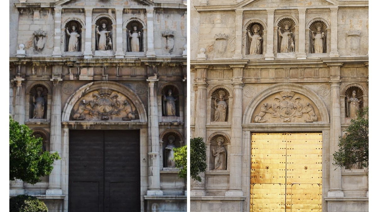 La fachada de la Iglesia de Santo Domingo luce nueva cara tras culminar la restauración